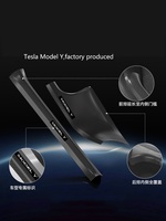 Accessoires de voiture Tesla Model 3/Y, kit de protection de seuil de porte, plaque de protection en fibre de carbone pour portes avant et arrière