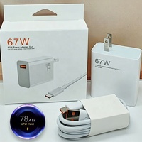Cargador de 67W EU, Adaptador de Corriente de Carga Rápida con Cable Tipo C para Xiaomi Mi 17, 15T, 13T, 12, para POCO X5, X4 Pro, Redmi Note 11