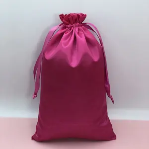 Fashion customized high quality satin string bags gift packaging pouches for jewelry