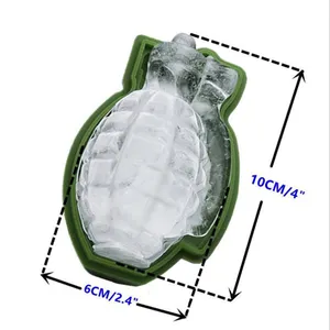Molde de silicona para Hacer bolas de hielo, vaso de Whiskey transparente con forma de Granada GI04