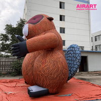 Modèle de castor gonflable géant de 5 m de hauteur, mascotte animale gonflable personnalisée pour événements en plein air et décoration de centres commerciaux