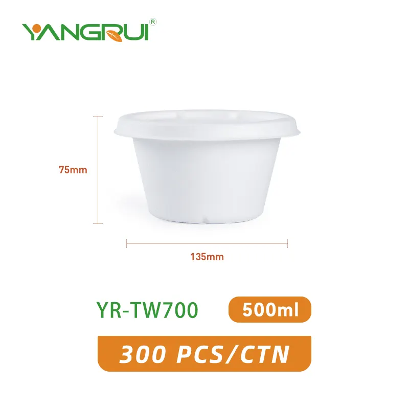 Take Out Food Containers with Clamshell Hinged Lid 100% Compostable Biodegradable Sugarcane Bagasse food container