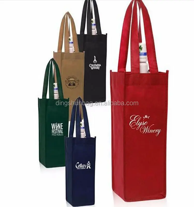 2024 New Style Eco-friendly Custom Printed Non Woven Fabric Wine Bag