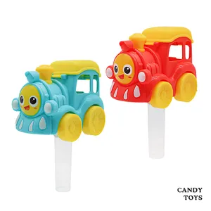 Mainan permen murah kartun lucu kereta kipas tangan anak-anak permen keras mobil panas