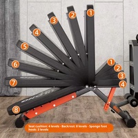 Banc de musculation pliable et réglable à 7 positions (incliné, décliné, plat) pour entraînement avec haltères à domicile, gym et fitness