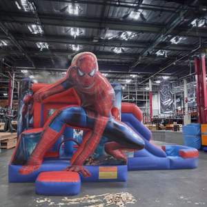 7*4*4 <span class=keywords><strong>m</strong></span> Spider-Man PVC-Plane Aufblasbare Hüpfburg mit Rutsche Kommerzieller Indoor/Outdoor Sprung-Trampolinpark im Angebot - Product Image 1