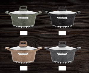 Magazzino di fabbrica uso domestico pentole-<span class=keywords><strong>Set</strong></span> di casseruole 10 pz pannelli di alluminio granito pentole <span class=keywords><strong>Set</strong></span> Mix colore - Product Image 3