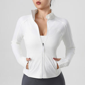 Chaqueta Deportiva de Yoga para Mujer, con Logotipo Personalizado, Adelgazante, Transpirable, Ligera, de Spandex con Elasticidad en Cuatro Direcciones, de Secado Rápido, para Correr y Entrenar - Product Image 5