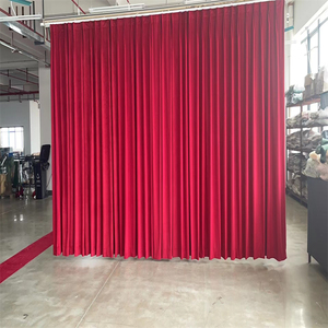 Màu đỏ tùy chỉnh kích thước chống cháy nhung vải sân khấu rèm cửa - Product Image 5