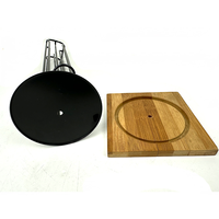 Support à capsules de café en métal noir avec base en bois, support vertical pour dosettes Nespresso pour comptoir