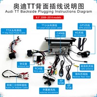 8.5 "Android 13 lecteur multimédia de voiture OEM Style GPS Navigation avec Plug & Play CarPlay DSP écran tactile pour Audi TT 2008-2014