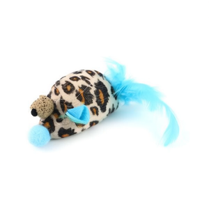 Jouet en peluche souris Yommy 7,6 cm avec plumes pour chats, rempli de catnip - Product Image 2