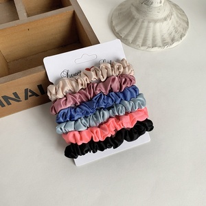 Nueva moda mujer seda satén Scrunchies bandas elásticas para el cabello Cola de Caballo titular accesorios para el cabello Scrunchies - Product Image 4