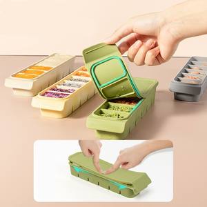 Slim Multi-Cube per alimenti a 6 fori per alimenti in Silicone per cubetti di ghiaccio stampo per ghiaccio con coperchio - Product Image 6