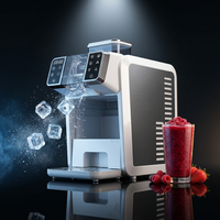 Máquina para Hacer Cubitos de Hielo y Smoothies 2 en 1, con Compresor Solar, Portátil, Cubos de Hielo Cuadrados de 16 mm, para Hoteles, Hogares y Cócteles