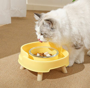 Novo estilo pé alto vazamento prova Pet Products Food Water Designer Cat Bowl Cat Alimentador Tigelas - Product Image 6
