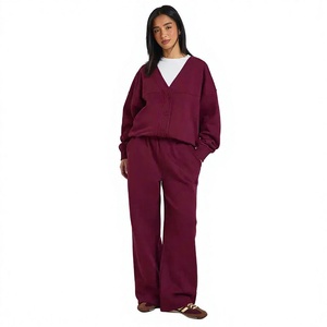 Classic <b>Women</b> Oversized Winter <b>Sweatshirt</b> Buttoned Front Soft Fleece Fabric Full Sleeve High Quality Custom Logo Wholesale Wear - Product Image 1