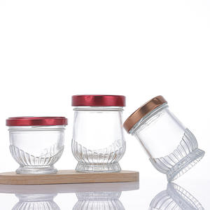 Vente en gros Récipient alimentaire 50ml 70ml 100ml clair Nid d'oiseau <span class=keywords><strong>Pas</strong></span> <span class=keywords><strong>cher</strong></span> Miel <span class=keywords><strong>Confiture</strong></span> Yaourt Bocaux en verre avec couvercles - Product Image 3