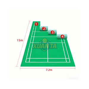 Suelo para Cancha de Bádminton Aprobado por la BWF, Tapete Antideslizante de <span class=keywords><strong>Alta</strong></span> Elasticidad para Cancha de Bádminton Interior Estándar Profesional - Product Image 6