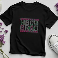 Nouveau transfert thermique en vinyle de haute qualité avec strass pour T-shirt, thème HBCU GRAD, vente en gros