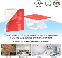 Lot de 50 attaches-câbles en nylon auto-adhésives réutilisables, supports de câbles en plastique à forte adhérence, pinces pour la gestion des câbles de bureau