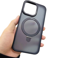 Étui de téléphone portable premium avec béquille invisible, forte aspiration magnétique sans fil, antichoc, design givré uni pour HONOR 600 Pro