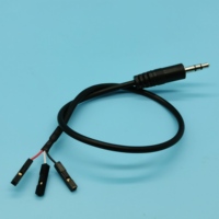 Kabel Adaptor Header Motherboard 3 Pin Dupont Female Crimp ke Kabel Konverter Audio Stereo Male 3 Pole 3.5mm