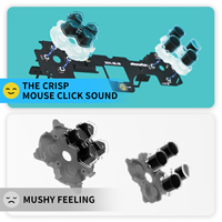 Kit de clics complet ExtremeRate pour manette PS5 BDM-030, boutons d'épaule, face et D-pad, kit de clics de souris avec micro-interrupteurs personnalisés