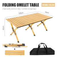 Table pliante multifonctionnelle moderne en alliage d'aluminium pour 4 personnes, idéale pour le camping et les pique-niques en extérieur