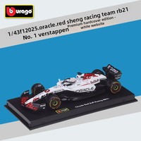 BBURAGO 1:43 2025 F1 Racing RB21 Modèle de voiture en métal moulé sous pression Édition de luxe Collection Control Force Cadeau pour collectionneurs Vente en gros