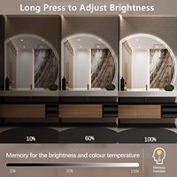 Miroir de maquillage LED intelligent sans cadre, anti-buée, personnalisé, de forme irrégulière, pour salles de bain d'appartements et salons
