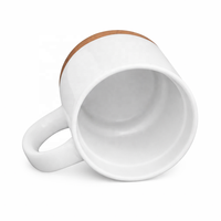 Mug à café personnalisé en céramique avec base en liège, imprimé par sublimation, tasse à transfert thermique pour service de table en restaurant, cadeaux promotionnels