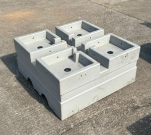 LOC-O Original LLDPE+EPS Foam Typed Modular Floating <strong>Dock</strong> Floating <strong>Piling</strong> Solutions Water Floating House Base for Marina Sea - Product Image 3