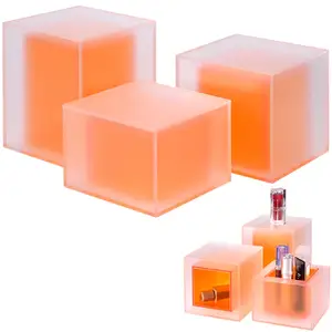 Bloques de exhibición de acrílico Soporte de exhibición rectangular de acrílico Risers Cubos de exhibición de acrílico para coleccionables Perfume de joyería