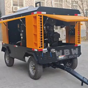 WBW 13 бар 17 бар Дизельный Портативный Мобильный винтовой воздушный компрессор высокого давления дизельный винтовой воздушный компрессор для пневматического перфоратора - Product Image 1