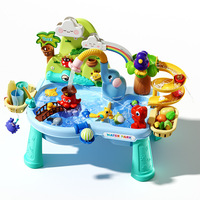 Table d'eau en plastique pour enfants, avec fonction de pêche et circulation d'eau électrique, pour parc aquatique et toboggan, adaptée à diverses tailles d'enfants