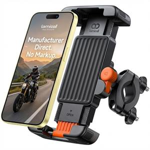 Soporte para Teléfono de Bicicleta Lamicall BCSP20 Antivibraciones, Plegable, con Bloqueo de Seguridad, para Motocicleta, Bicicleta de Montaña, GPS - Product Image 1