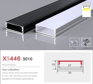 Profil en aluminium mené enfoncé monté par surface pour des lumières de bande - Product Image 6