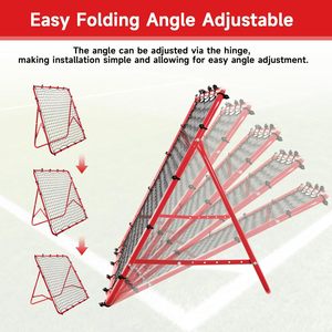 Multifunctional Adjustable Angle Football Training Goal Portable Foldable <b>Soccer</b> Rebound Net for Youth & Adults - Product Image 3