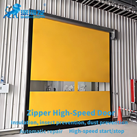 Puerta Rápida de PVC para Taller, Industrial, Automática, de Alta Velocidad, con Cierre de Cremallera, Reinicio Automático, Impermeable
