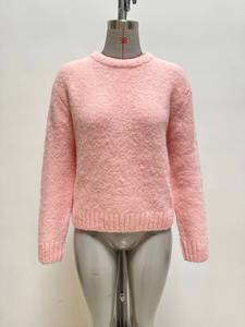 Maglione da Donna <span class=keywords><strong>Jenna</strong></span> OEM & ODM Personalizzato Colore Giallo Collo a R Manica Lunga Vestibilità Ampia Alta Qualità Casual Vendita all'Ingrosso - Product Image 2