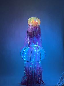 Costume de <span class=keywords><strong>méduse</strong></span> lumineux à LED, tenue de mascotte d'animal marin phosphorescente pour Halloween et spectacles festifs - Product Image 4