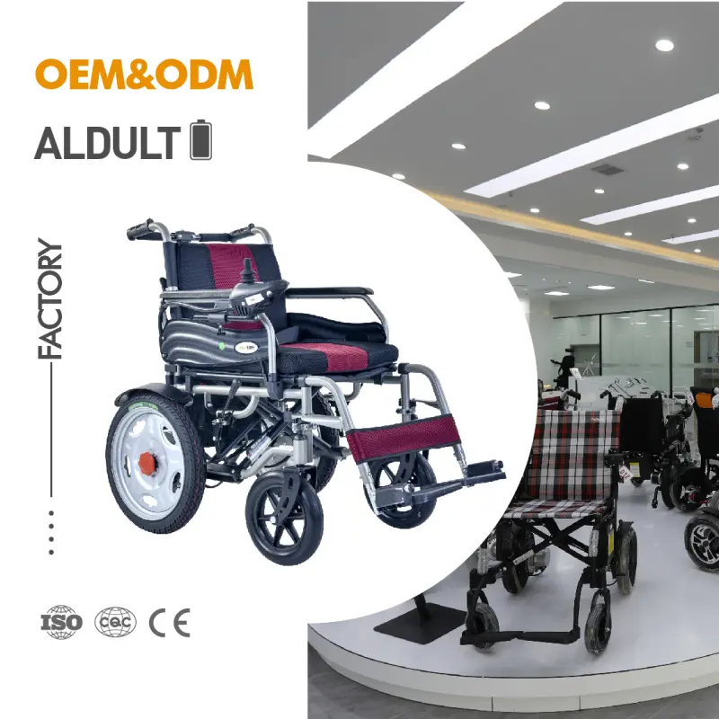 Wheelchair Manufacturer Four Wheels Folding Electric Power Wheel Chair