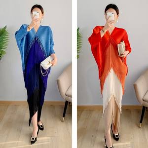 Super September Hot Sell Patchwork colore 100% poliestere con nappa comodo grande formato abito di tutti i giorni per le donne - Product Image 3