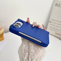 Coque ultra-fine de couleur unie pour iPhone Duo, protection complète de la charnière, antichoc, couleur bonbon