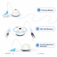 Jouet automatique pour chat, laser, plume, interactif, double jeu, mouvement aléatoire, jouet pour chaton 360° °   Vente en gros OEM