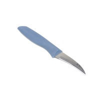 Couteau de cuisine en métal inoxydable à haute teneur en carbone de 2.8 pouces petit éplucheur de fruits incurvé avec manche en PP tranchant