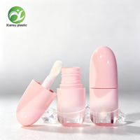 Haute Qualité 5ml Personnalisé rose Brillant À Lèvres Tube Vide Bullet Mini Huile À Lèvres Bouteille En Verre Maquillage Emballage Liquide Rouge À Lèvres Conteneur