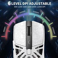 M8 Mouse Gaming Nirkabel Mini Ringan Tri-mode 12000 DPI Isi Ulang RGB Ergonomis USB