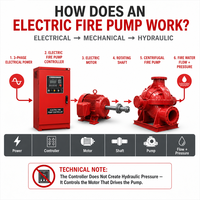 Système de pompe incendie emballé EDJ conforme à la norme NFPA 20, unité de protection incendie intégrée diesel-électrique à double entraînement, industrielle, 1,5 CV, OEM